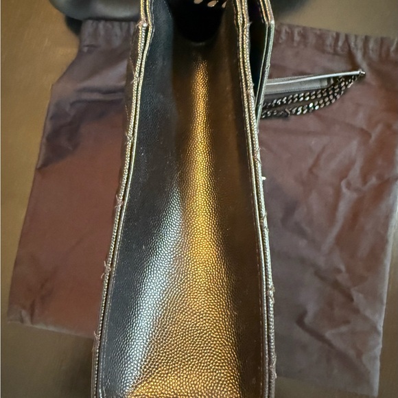 Saint Laurent ‘Large Monogram' Chevron Quilted Leather Shoulder Bag - Picture 4 of 11